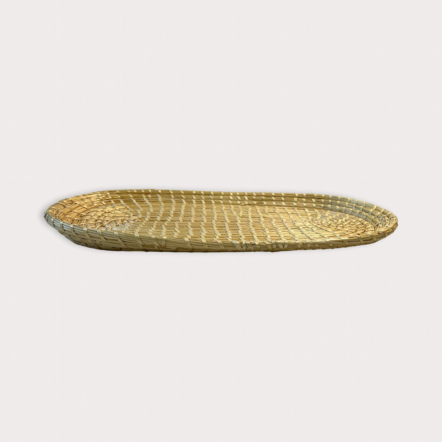 Sikki Grass Handwoven Tray (16”x8”)