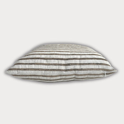 Rekha - Hand-loomed Silk Pillow Cover (Earthy Brown)