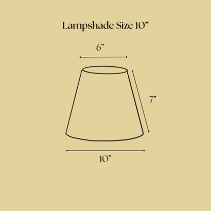 Hand Block Printed Fabric Lampshade - Anaya (Indigo, Yellow)