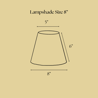 Hand Block Printed Fabric Lampshade - Anaya (Indigo, Yellow)