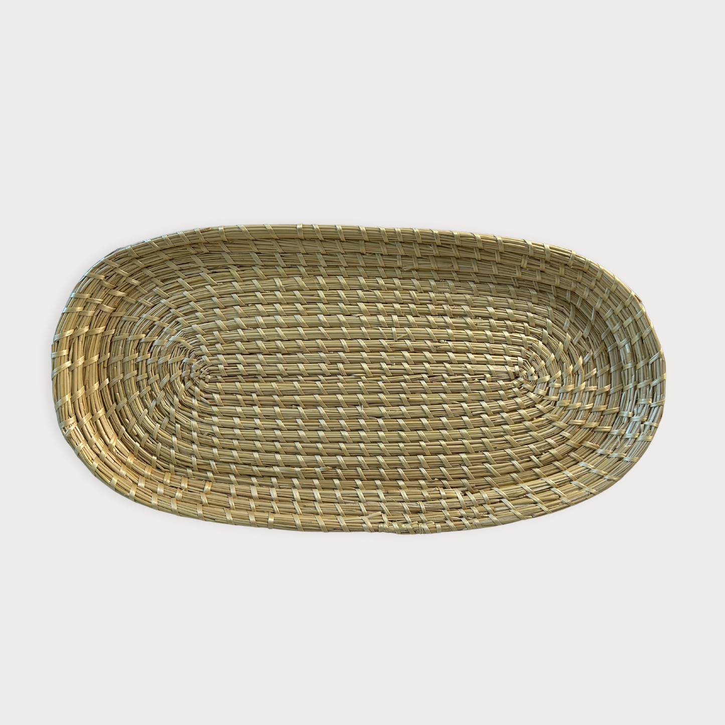 Sikki Grass Handwoven Tray (16”x8”)