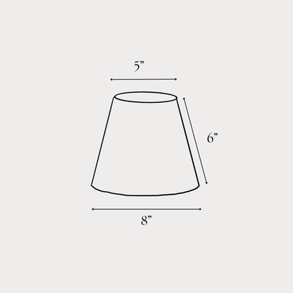 Hand Block Printed Fabric Lampshade - Soft Gray, Mustard